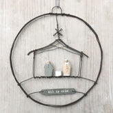 east-of-india-small-hanging-metal-wreath-nativity|3488|Luck and Luck| 1
